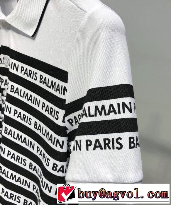 バルマンやっと見つけた国内即発 BALMAIN  Tシャツ/半袖  2色可選 2019限定 男性に人気