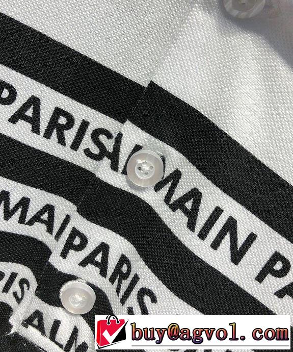 バルマンやっと見つけた国内即発 BALMAIN  Tシャツ/半袖  2色可選 2019限定 男性に人気
