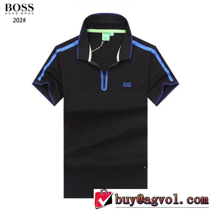 新しい斬新なスタイル HUGO BOSS ヒューゴボス 半袖Tシャツ 4色可選 オシャレ上級者に
