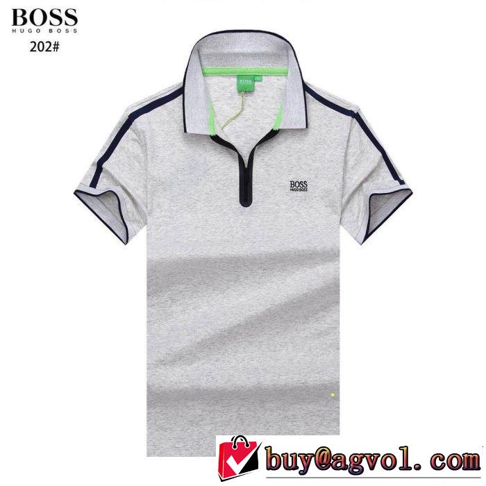 新しい斬新なスタイル HUGO BOSS ヒューゴボス 半袖Tシャツ 4色可選 オシャレ上級者に