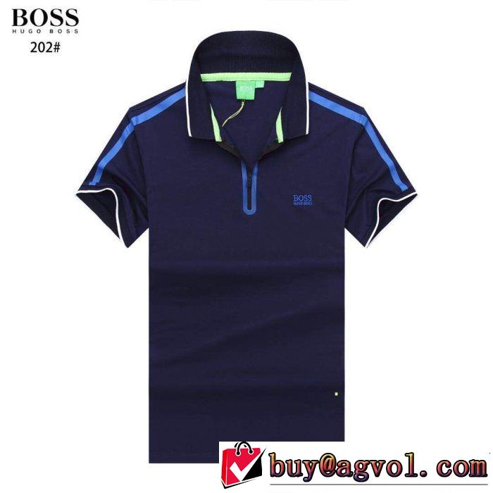 新しい斬新なスタイル HUGO BOSS ヒューゴボス 半袖Tシャツ 4色可選 オシャレ上級者に