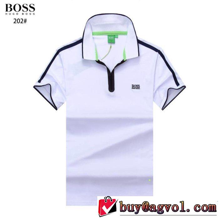 新しい斬新なスタイル HUGO BOSS ヒューゴボス 半袖Tシャツ 4色可選 オシャレ上級者に