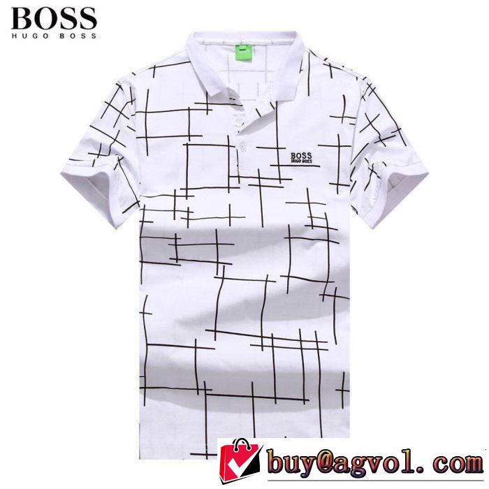 半袖Tシャツ 4色可選 クラシカルな雰囲気 大人の可愛さを引き立て HUGO BOSS ヒューゴボス