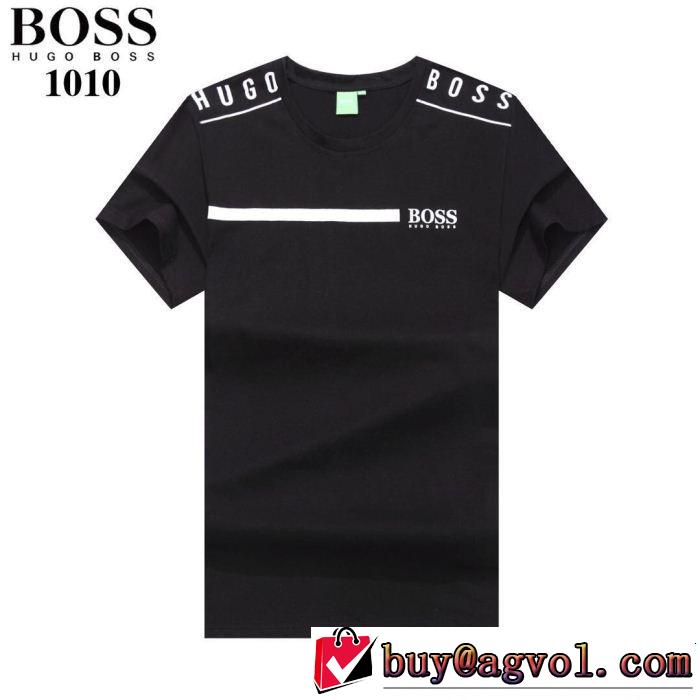 2019年春夏流行ファッション 通勤の定番 HUGO BOSS ヒューゴボス 半袖Tシャツ 4色可選