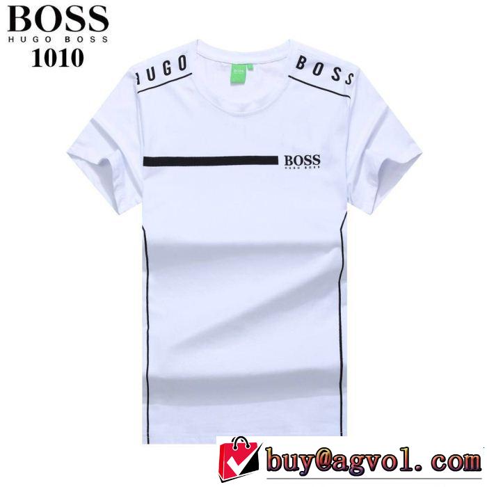 2019年春夏流行ファッション 通勤の定番 HUGO BOSS ヒューゴボス 半袖Tシャツ 4色可選