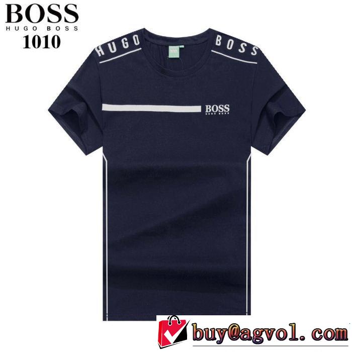2019年春夏流行ファッション 通勤の定番 HUGO BOSS ヒューゴボス 半袖Tシャツ 4色可選