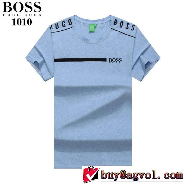 2019年春夏流行ファッション 通勤の定番 HUGO BOSS ヒューゴボス 半袖Tシャツ 4色可選