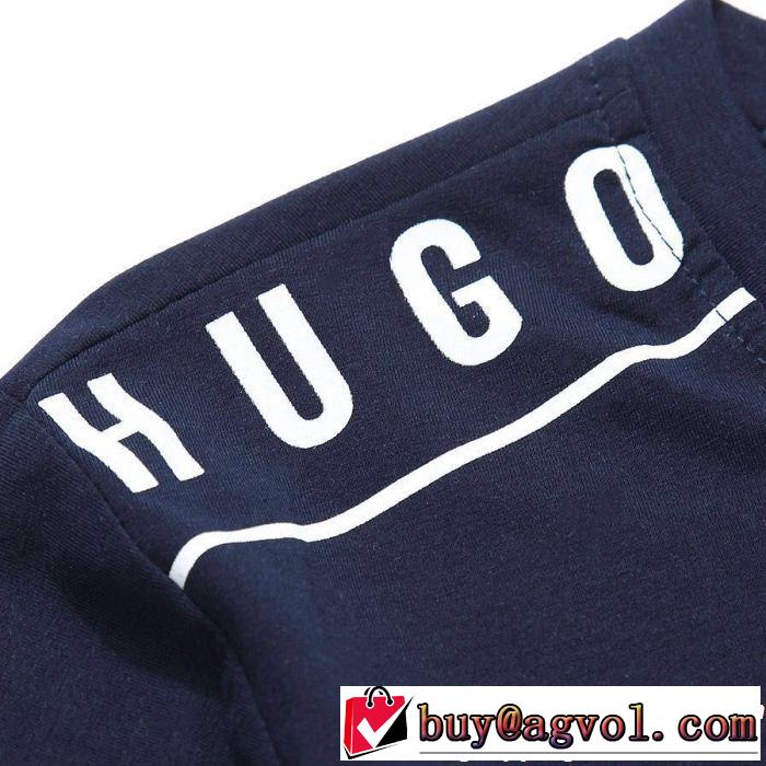 2019年春夏流行ファッション 通勤の定番 HUGO BOSS ヒューゴボス 半袖Tシャツ 4色可選