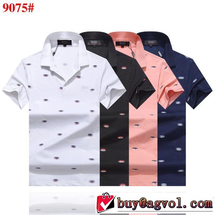 2019年の夏のマスト 春夏シンプルファッションでOK！ HUGO BOSS ヒューゴボス 半袖Tシャツ 4色可選