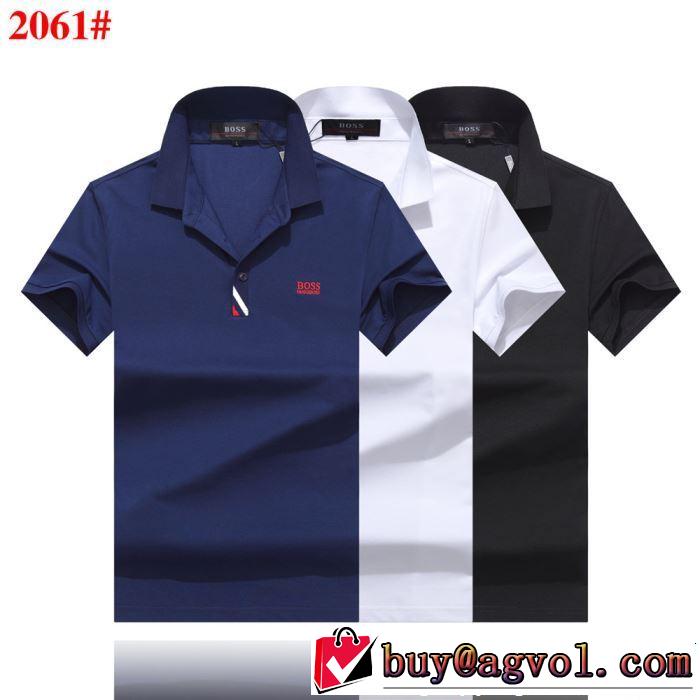 高級感が好評です HUGO BOSS ヒューゴボス 半袖Tシャツ 3色可選 2019春夏も引き続き人気セール