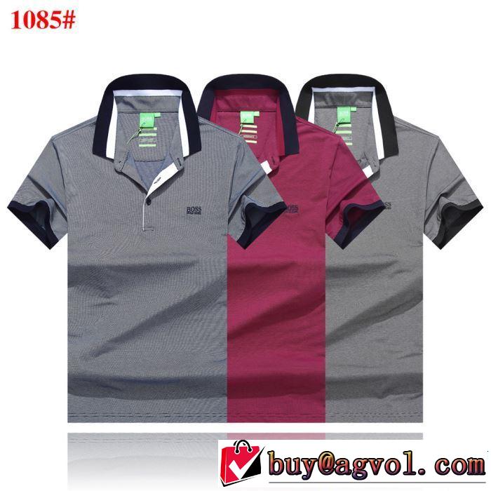 HUGO BOSS ヒューゴボス 半袖Tシャツ 3色可選 おしゃれな夏ファッション2019 海外セレブは大人気