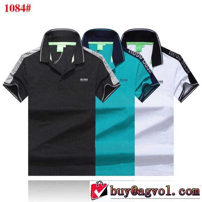 2019年最新ファッション HUGO BOSS ヒューゴボス 半袖Tシャツ 3色可選 爽やかすぎない大人の印象に