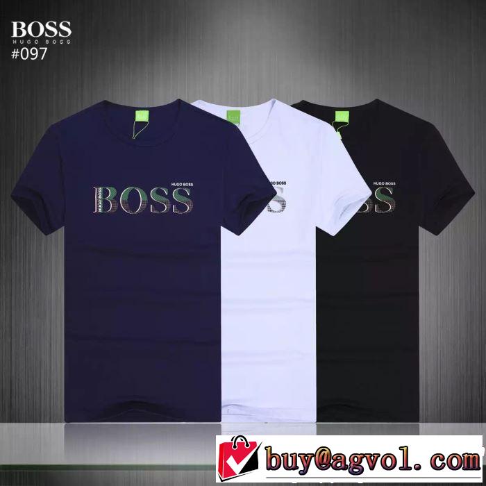 大人っぽく着こなし HUGO BOSS ヒューゴボス 半袖Tシャツ 3色可選 【2019年】夏のファッション