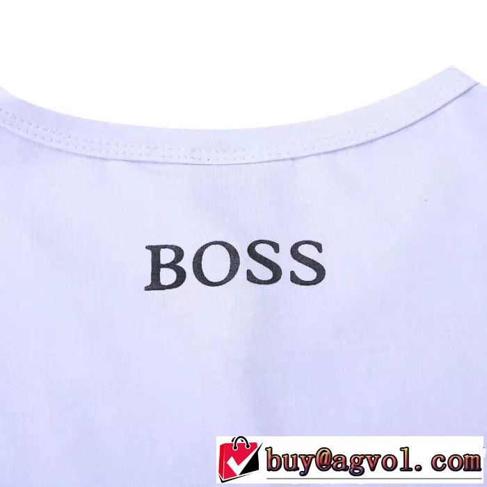 大人っぽく着こなし HUGO BOSS ヒューゴボス 半袖Tシャツ 3色可選 【2019年】夏のファッション