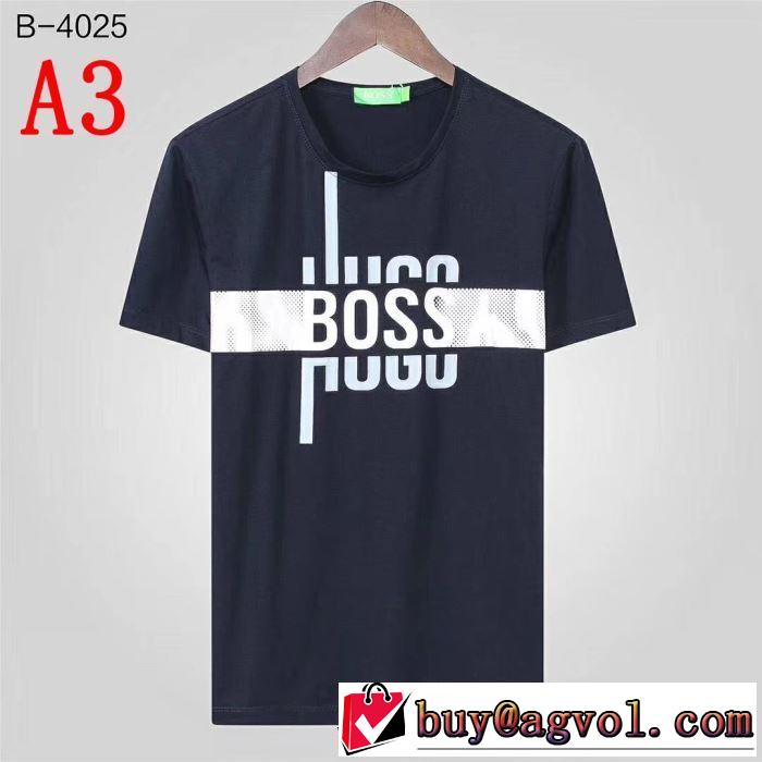 最新で男性にもお勧め ヒューゴボス完売在庫確保  HUGO BOSS Tシャツ/半袖 4色可選2019夏ファション新品
