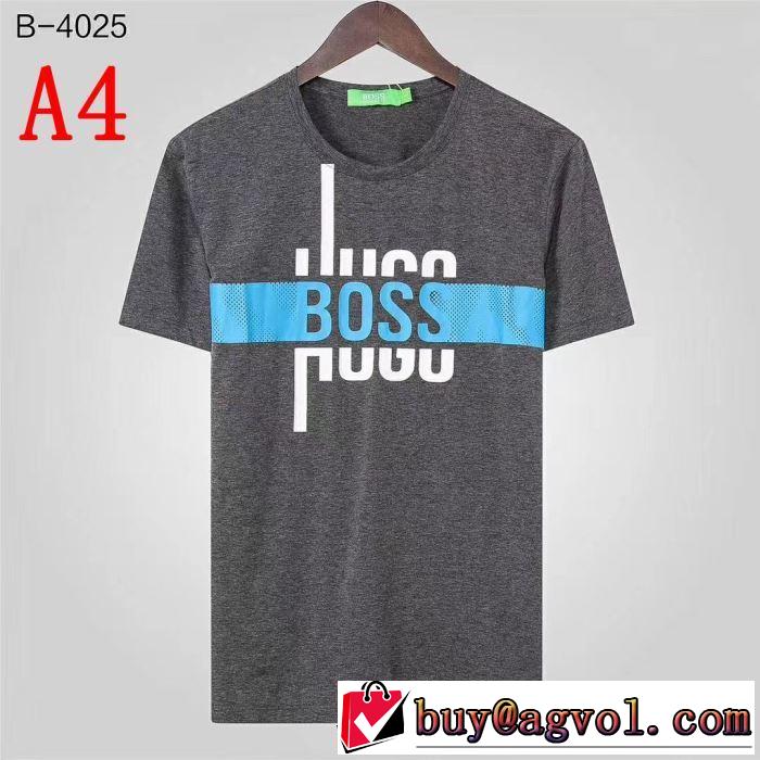 最新で男性にもお勧め ヒューゴボス完売在庫確保  HUGO BOSS Tシャツ/半袖 4色可選2019夏ファション新品
