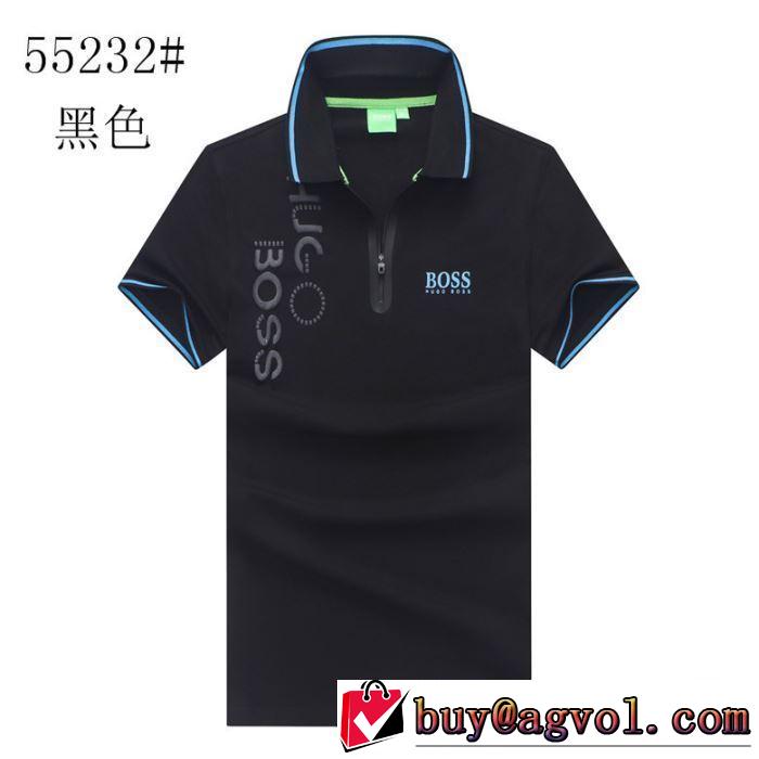 ヒューゴボス HUGO BOSS 夏の大人カジュアルスタイル  半袖Tシャツ 3色可選 2019年最新ファッション 