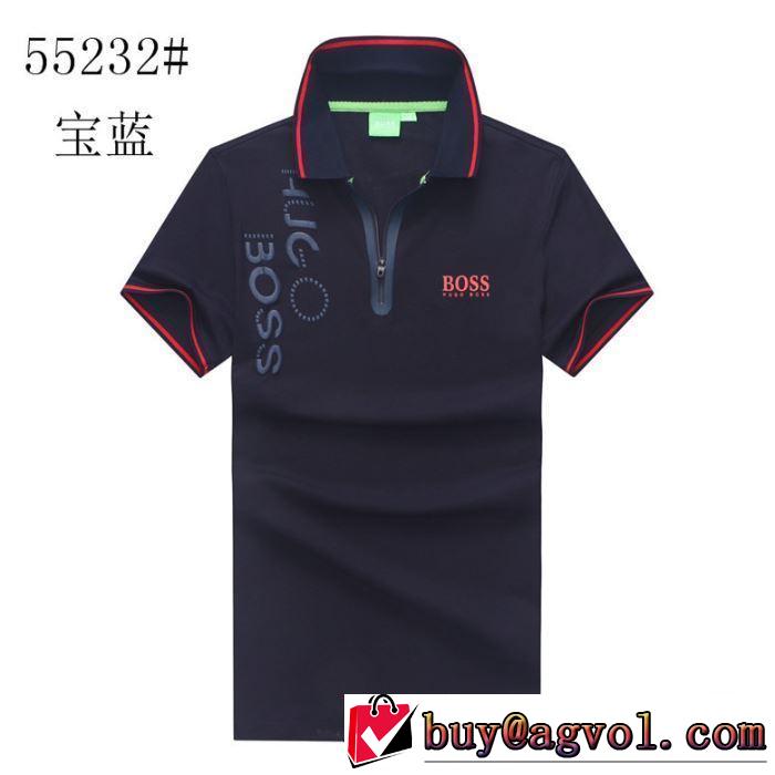 ヒューゴボス HUGO BOSS 夏の大人カジュアルスタイル  半袖Tシャツ 3色可選 2019年最新ファッション