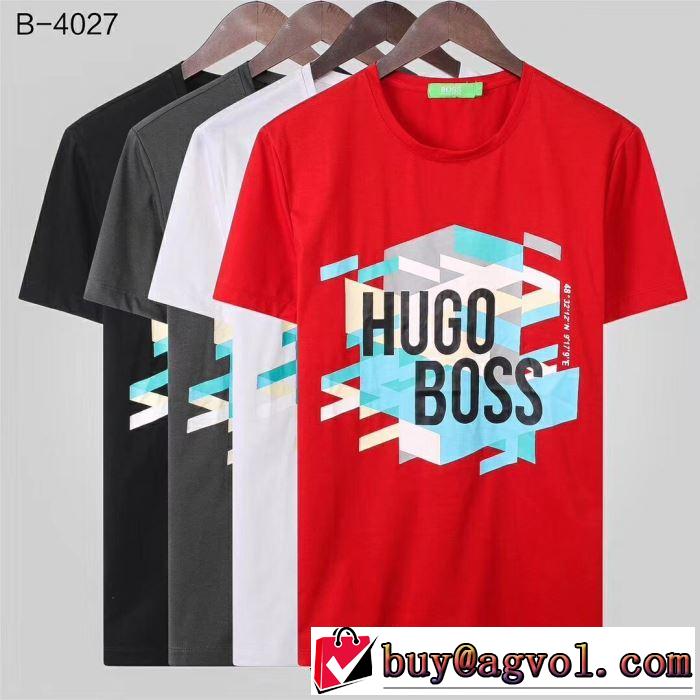 多色可選 最も目立ったブランド新品 ヒューゴボス HUGO BOSS 2019夏色っぽさ  半袖Tシャツ  オシャレアイテム 