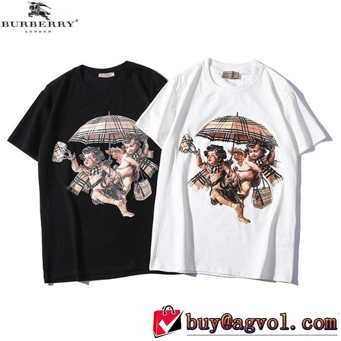 クラシカルな雰囲気 大人の可愛さを引き立て BURBERRY バーバリー 半袖Tシャツ 2色可選
