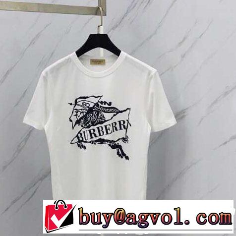 知的優秀アイテム バーバリー夏の王道　適度な上品さ  BURBERRY 2色可選洗練されたスタイル  Tシャツ/ティーシャツ