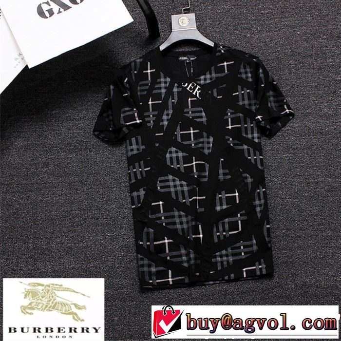 大人っぽいファション感 2019春夏も引き続き人気セール BURBERRY バーバリー  半袖Tシャツ 2色可選