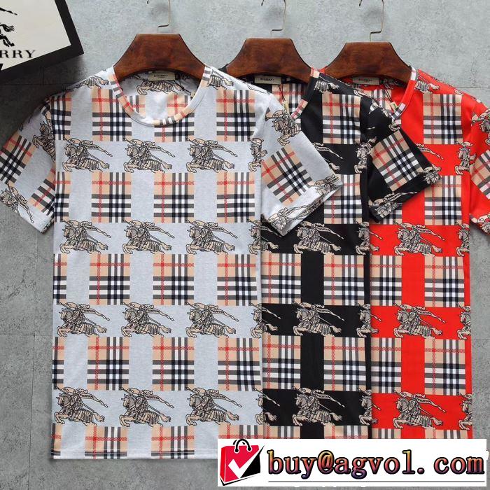 夏先に大活躍する BURBERRY バーバリー  半袖Tシャツ 3色可選 大人カジュアル夏ファッション2019