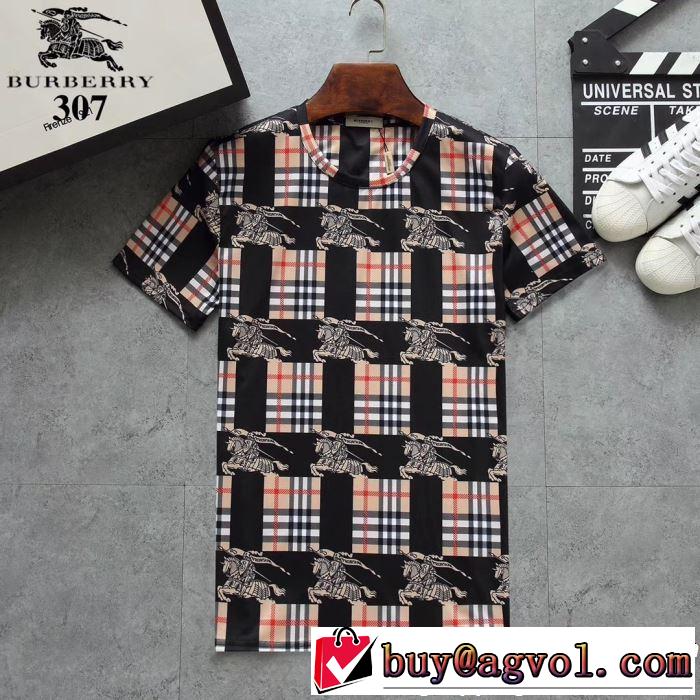 夏先に大活躍する BURBERRY バーバリー  半袖Tシャツ 3色可選 大人カジュアル夏ファッション2019