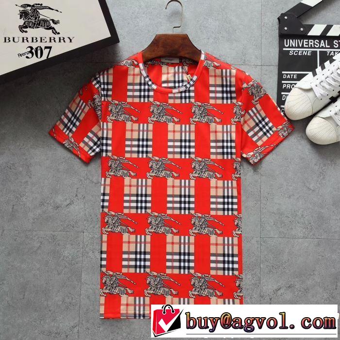 夏先に大活躍する BURBERRY バーバリー  半袖Tシャツ 3色可選 大人カジュアル夏ファッション2019