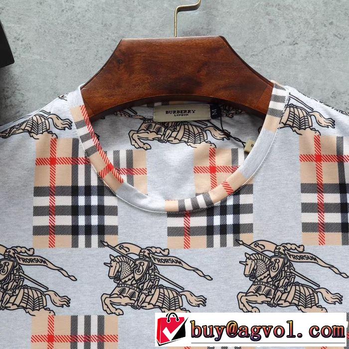 夏先に大活躍する BURBERRY バーバリー  半袖Tシャツ 3色可選 大人カジュアル夏ファッション2019