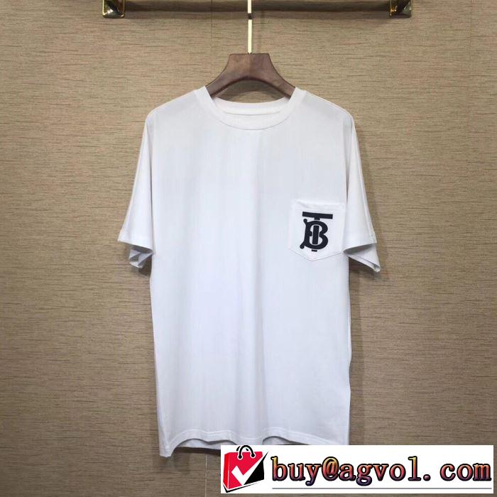 2019SSのトレンド商品 BURBERRY 2色可選  Tシャツ/半袖 春夏シンプルファッションでOK！ バーバリー