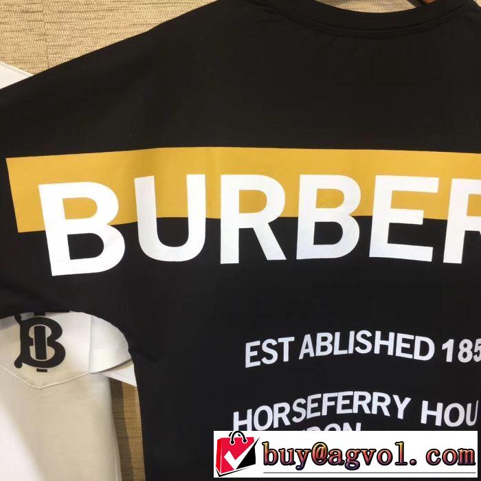 2019SSのトレンド商品 BURBERRY 2色可選  Tシャツ/半袖 春夏シンプルファッションでOK！ バーバリー