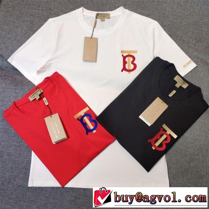 おしゃれデザインも大人気バーバリー BURBERRY 3色可選  Tシャツ/半袖 2019春夏のトレンド新商品