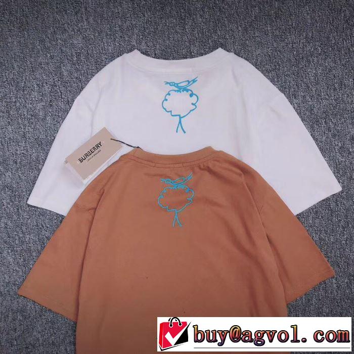 今っぽく新作アイテム バーバリー2019春夏も引き続き人気セール BURBERRY 2色可選  Tシャツ/半袖 夏キレ味をプラス