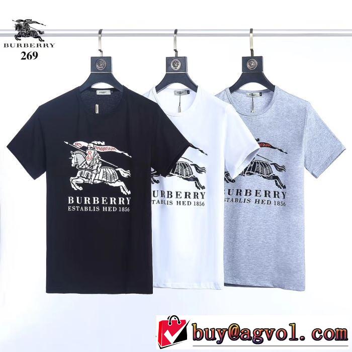 2019即旬な装いに バーバリー BURBERRY Tシャツ/ティーシャツ きちんと感が抜群 3色可選 オシャレな印象に 