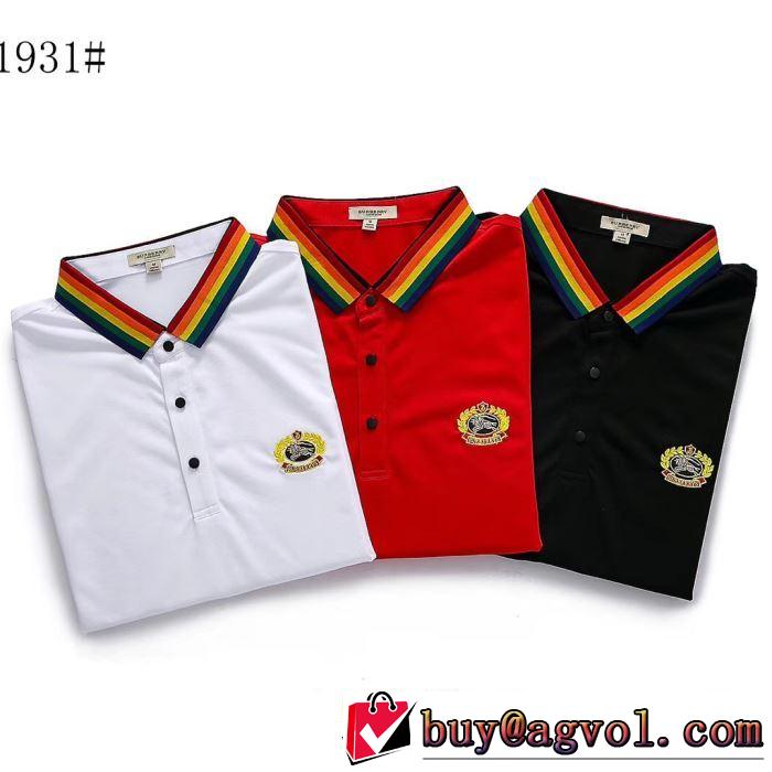 2019春夏は人気定番 バーバリー BURBERRY 魅力的なカラー使い Tシャツ/ティーシャツ 3色可選 春夏！大人カジュアル