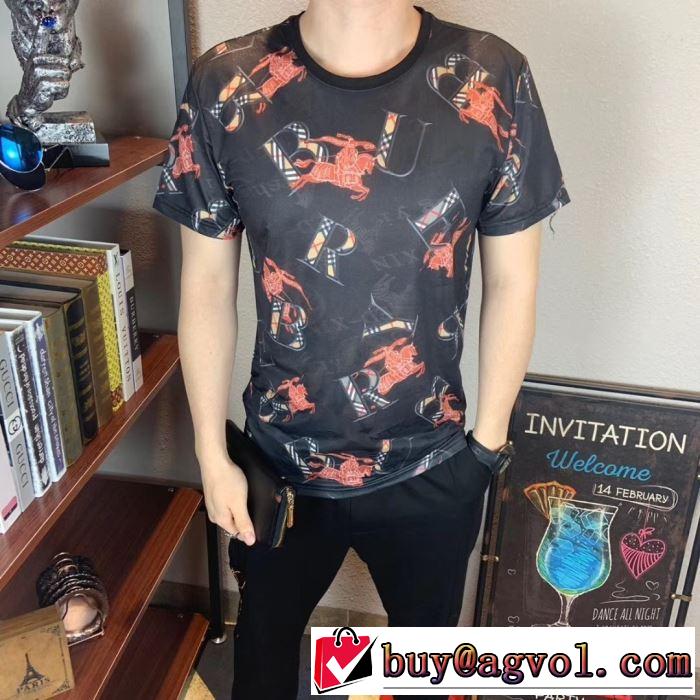 今年春夏ファション流行り バーバリー BURBERRY 2019SSのトレンド商品 Tシャツ/ティーシャツ 2色可選 透け感優しい 