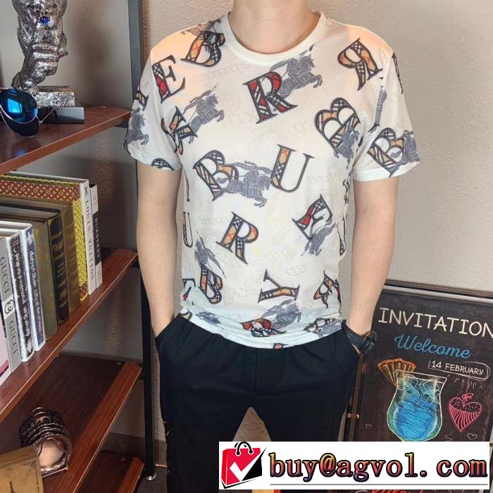 今年春夏ファション流行り バーバリー BURBERRY 2019SSのトレンド商品 Tシャツ/ティーシャツ 2色可選 透け感優しい