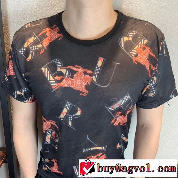 今年春夏ファション流行り バーバリー BURBERRY 2019SSのトレンド商品 Tシャツ/ティーシャツ 2色可選 透け感優しい