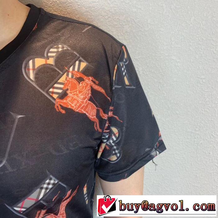 今年春夏ファション流行り バーバリー BURBERRY 2019SSのトレンド商品 Tシャツ/ティーシャツ 2色可選 透け感優しい