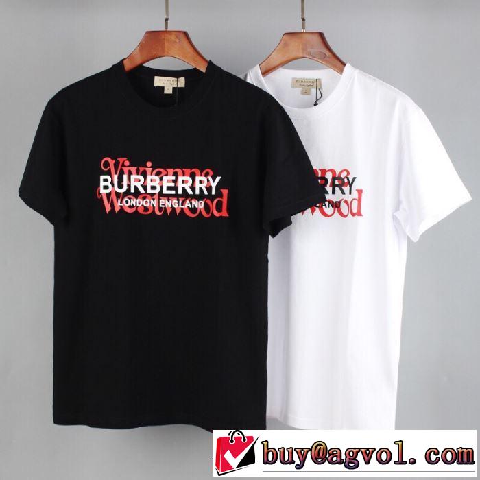 2色可選 大胆にデザインオシャレ新品バーバリー BURBERRYきれいめ派に上質 Tシャツ/ティーシャツ  春夏の流行り2019新品