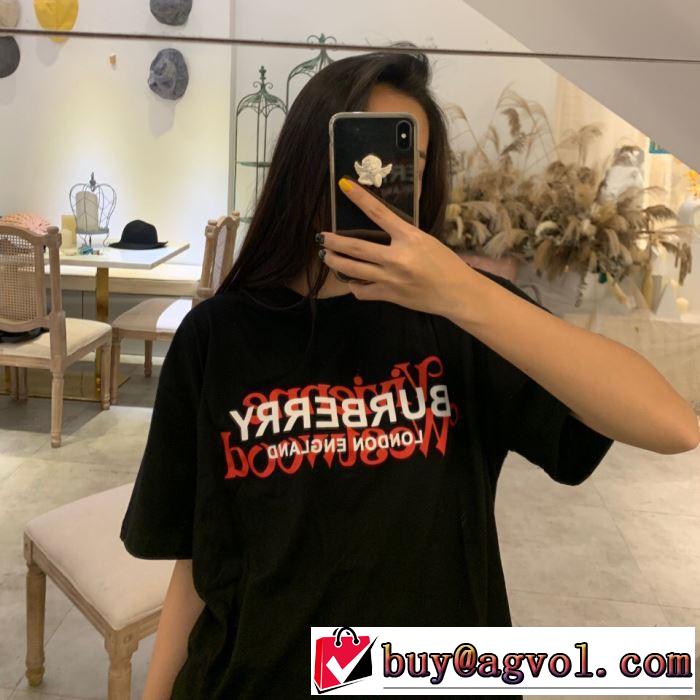2色可選 大胆にデザインオシャレ新品バーバリー BURBERRYきれいめ派に上質 Tシャツ/ティーシャツ  春夏の流行り2019新品