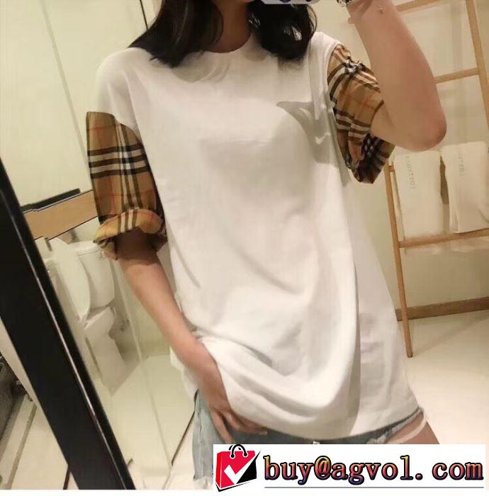 バーバリー 今から夏まで活躍する BURBERRY 2019春夏も引き続きトレンドTシャツ/ティーシャツ 2色可選 大人のこなれた着こなし