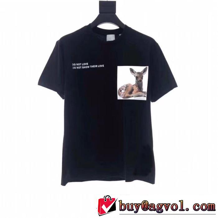 Tシャツ/ティーシャツ 大人のカジュアルスタイル バーバリー 今年もトレンドBURBERRY 2019春夏は人気定番 2色可選