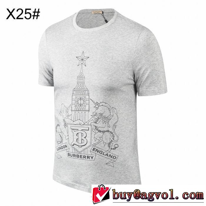 Tシャツ/ティーシャツ 着るだけで上品なスタイル バーバリー BURBERRY 2019春夏トレンドアイテム 3色可選 夏にぴったり上品