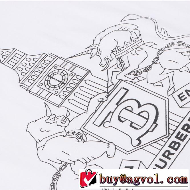 Tシャツ/ティーシャツ 着るだけで上品なスタイル バーバリー BURBERRY 2019春夏トレンドアイテム 3色可選 夏にぴったり上品