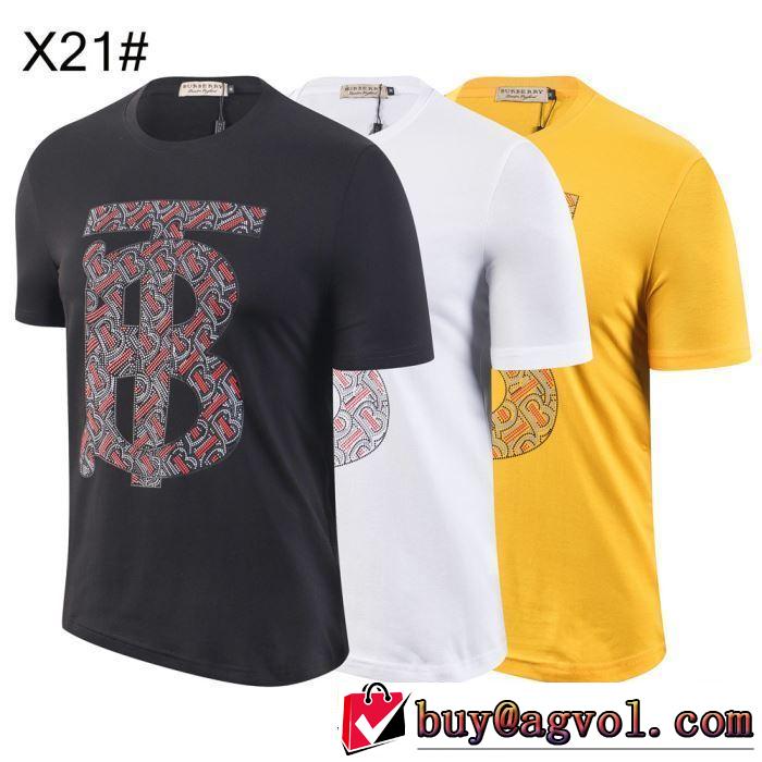 3色可選 最も目立ったブランド新品 バーバリー BURBERRY 2019夏色っぽさ Tシャツ/ティーシャツ オシャレアイテム 