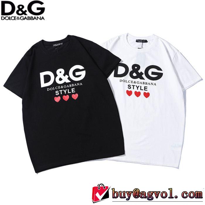 Dolce&Gabbana ドルチェ＆ガッバーナ 半袖Tシャツ 2色可選 オシャレな印象に きれいめ上品に