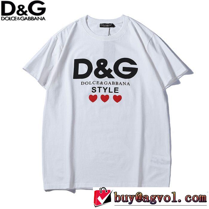 Dolce&Gabbana ドルチェ＆ガッバーナ 半袖Tシャツ 2色可選 オシャレな印象に きれいめ上品に