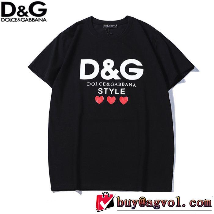 Dolce&Gabbana ドルチェ＆ガッバーナ 半袖Tシャツ 2色可選 オシャレな印象に きれいめ上品に